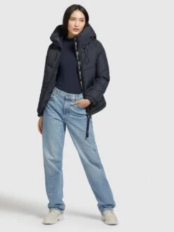 Khujo Vestes Dhiver Veste D’hiver Esila Femme Marine -Khujo 0055b2d171878bb5c77f743cc40480e9