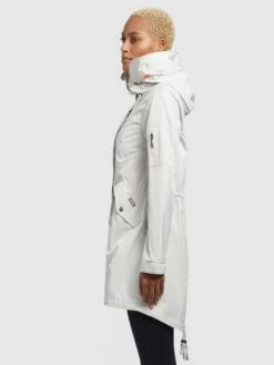 Khujo Parkas Parka Mi-saison Dayes Femme Blanc Cassé -Khujo 009e700a54086ff6e372bfa42732ab61