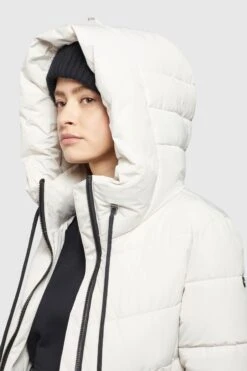 Khujo Manteaux De Mi-saison Manteau Mi-saison Klayd Femme Blanc Cassé -Khujo 05f1133aec7c8fa2e24deaf9f7384eb1