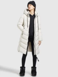 Khujo Manteaux De Mi-saison Manteau Mi-saison Klayd Femme Blanc Cassé -Khujo 073349ea121383141abd5a6d7bdee7a9