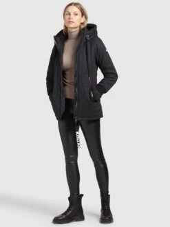 Khujo Vestes Dhiver Veste D’hiver Femme Noir -Khujo 08cf49b182e83c04a44c267ab460776a