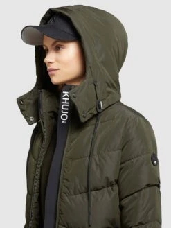 Khujo Manteaux Dhiver Manteau D’hiver Huba Femme Vert Foncé -Khujo 1641d2aee024d4da45cdd77a6c839e6e