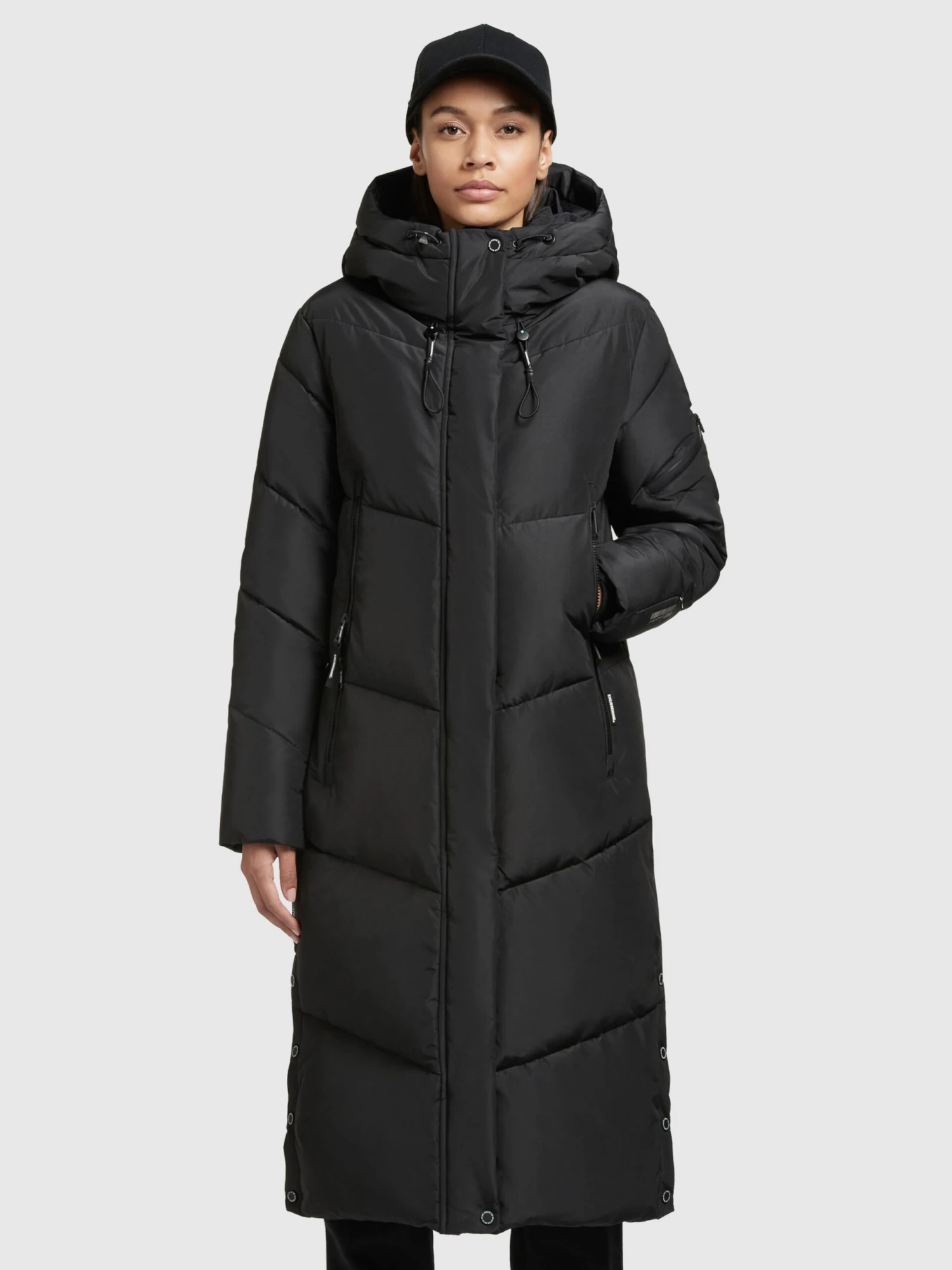 Khujo Manteaux De Mi-saison Manteau Mi-saison Sonje3 Femme Noir 4 Khujo Manteaux De Mi-saison Manteau Mi-saison Sonje3 Femme Noir - Image 2