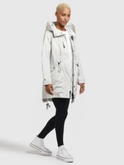 Khujo Parkas Parka Mi-saison Dayes Femme Blanc Cassé -Khujo 24b125c1985323caebdb389c39656691