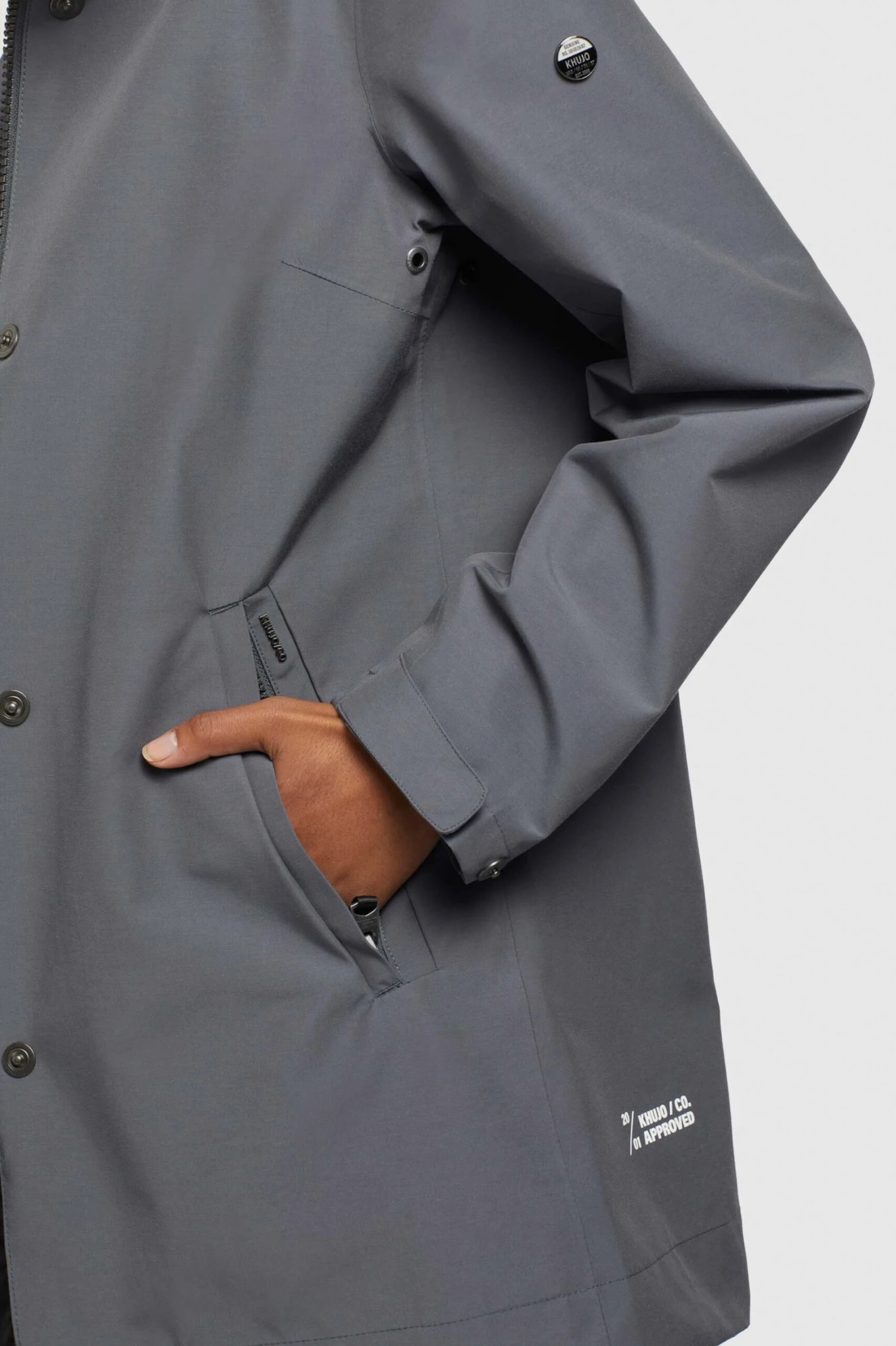 Khujo Manteaux De Mi-saison Manteau Mi-saison Artisa Femme Gris Fumé 10 Khujo Manteaux De Mi-saison Manteau Mi-saison Artisa Femme Gris Fumé - Image 8