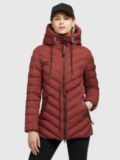 Khujo Vestes De Mi-saison Veste Mi-saison Noomi Femme Rouge Rouille -Khujo 257f8351e4b85e8adf47bcc1447e563e