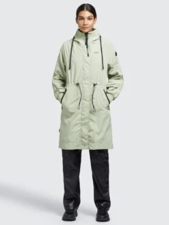 Khujo Manteaux De Mi-saison Manteau Mi-saison Silica Femme Vert Pastel -Khujo 266b747ffe70988f30ad38a8206ded41