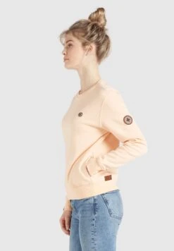 Khujo Sweats Sweat-shirt Lisel Femme Abricot -Khujo 285353adf4bc7eaf341d77743b261dd3