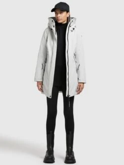 Khujo Vestes Dhiver Veste D’hiver Viona 3 Femme Gris Clair -Khujo 2e82a20f6581942f97eee49da937d8c5