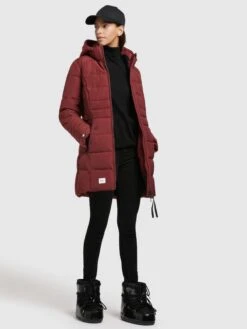 Khujo Manteaux Courts Manteau Mi-saison Amaray 3 Femme Rouge Rubis -Khujo 2fede13abe39bb35ad03f7743f822aab
