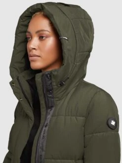 Khujo Manteaux Dhiver Manteau D’hiver Tione Femme Vert Foncé -Khujo 3088f4758eaf93f6972d476548a0e3b2