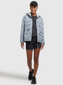 Khujo Vestes De Mi-saison Veste Mi-saison FLAMES Femme Bleu Clair -Khujo 308e8067b8252825da4dd455dece3189