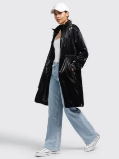 Khujo Manteaux De Mi-saison Manteau Mi-saison Marthe Femme Noir -Khujo 317819f160ada3dc9f12e5877320de4d