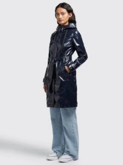 Khujo Manteaux De Pluie Manteau Mi-saison Alecia Femme Bleu Nuit -Khujo 35438c9b60ce5b9a27bf5b07ea7fca0e