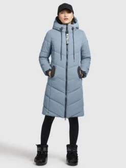 Khujo Manteaux Dhiver Manteau D’hiver Aribay 3 Femme Bleu-gris -Khujo 3693684d461a59f099288722bf962d66