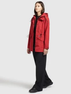 Khujo Parkas Parka Mi-saison FELINA Femme Rouge -Khujo 369a4e99b7526cbe6020dc8e66fa6c19