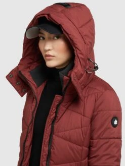 Khujo Manteaux De Mi-saison Manteau Mi-saison Fitt Light Femme Rouge Rouille -Khujo 36c29db303f56fd618b56cc8ac316f67