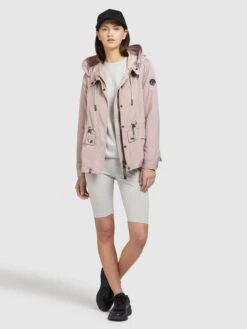 Khujo Vestes De Mi-saison Veste Mi-saison Debby Femme Rose -Khujo 36ed89b8113106f061c45ebac41cb07b