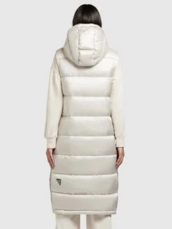 Khujo Vestes Sans Manches Gilet Tourin Femme Blanc Perle -Khujo 3fc0e7840c8c15662005f44bd5d84638