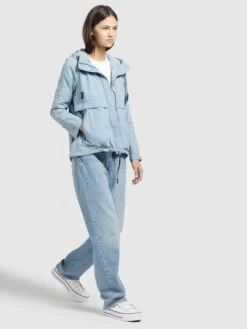 Khujo Vestes De Mi-saison Veste Mi-saison ZAHIRA3 Femme Bleu Clair -Khujo 404a09a0071113f9cfdb991997dbce89