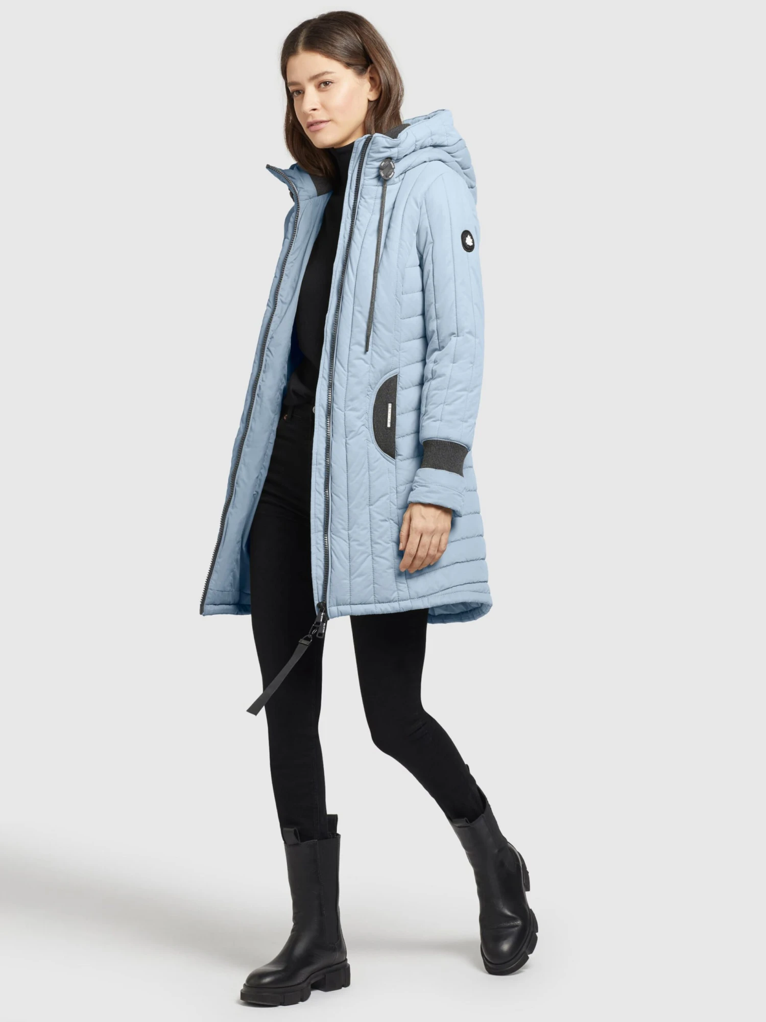 Khujo Manteaux De Mi-saison Manteau Mi-saison Jerry Femme Bleu Clair 8 Khujo Manteaux De Mi-saison Manteau Mi-saison Jerry Femme Bleu Clair - Image 6