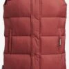 Khujo Vestes Sans Manches Gilet Magneta Femme Rouge Rouille