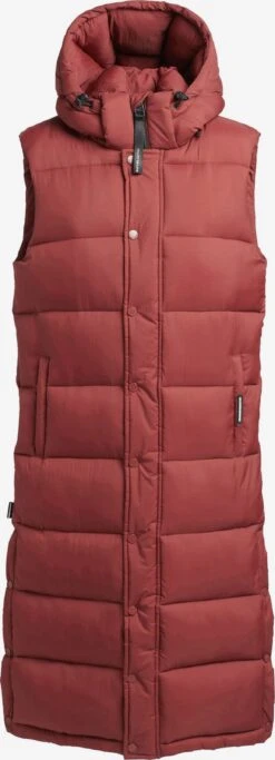 Khujo Vestes Sans Manches Gilet Magneta Femme Rouge Rouille