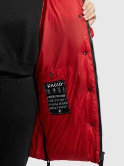 Khujo Vestes Dhiver Veste D’hiver Franee Femme Rouge -Khujo 45efd6933e92a897fc55fc0e99b2d3af
