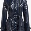 Khujo Manteaux De Pluie Manteau Mi-saison Alecia Femme Bleu Nuit -Khujo 46405820fac292d300a0bd0a36b963e6