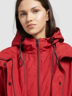 Khujo Parkas Parka Mi-saison FELINA Femme Rouge -Khujo 4f3440b8e3c7d0f57e7847040c519a54