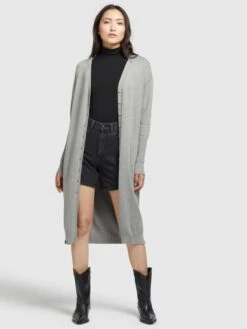 Khujo Gilets Cardigan Elina Femme Gris -Khujo 4fc9c2b5ad387c93d65c1ff2d606eac9