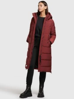 Khujo Manteaux Dhiver Manteau D’hiver Kleo Femme Rouge -Khujo 50821a9e52e340a8a5247c7a12a928d1