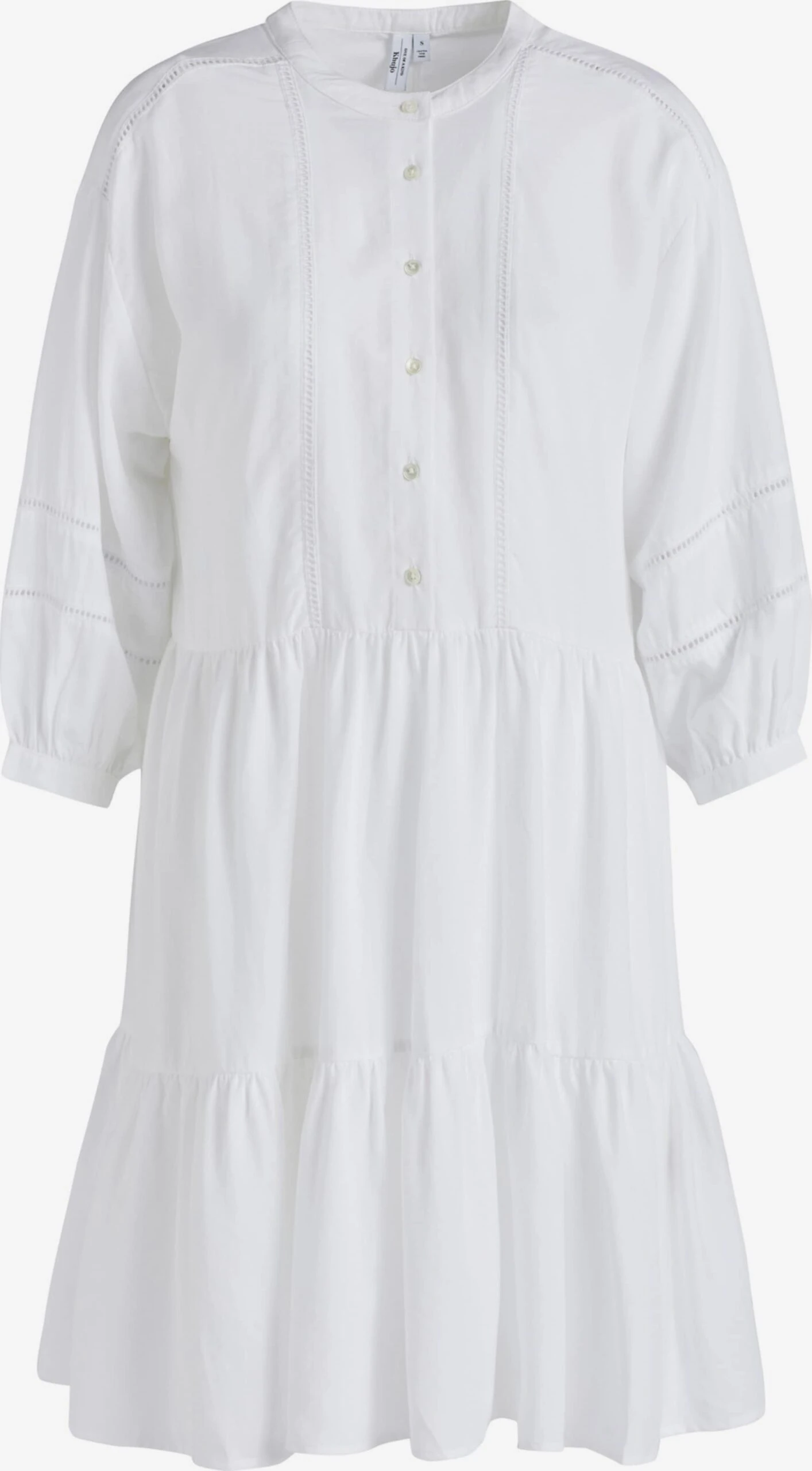 Khujo Robes Fluides Robe-chemise Crepes Femme Blanc 3 Khujo Robes Fluides Robe-chemise Crepes Femme Blanc