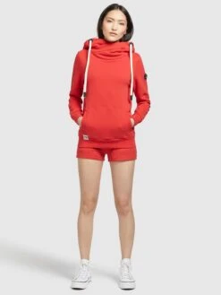 Khujo Sweats à Capuche Sweat-shirt Rhabea Femme Rouge Orangé -Khujo 5543ee4c92d2e03e5ae42cf261f0515f
