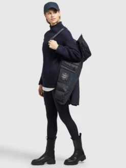 Khujo Vestes Dhiver Veste D’hiver Kanda 2 Femme Bleu Marine -Khujo 55a475e1e96ee4238b47e525c5d73734