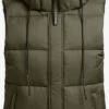 Khujo Vestes Sans Manches Gilet Eden Femme Kaki