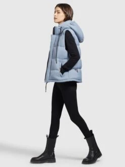 Khujo Vestes Sans Manches Gilet Eden Femme Bleu Clair -Khujo 5ab921c5a9167404599baf392faf9497