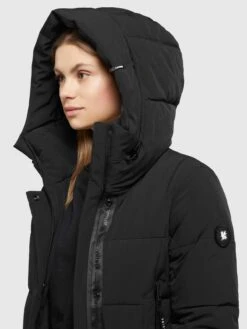 Khujo Manteaux De Mi-saison Manteau Mi-saison Namita Femme Noir -Khujo 5bd32f92983ff23617731b6fe457485c