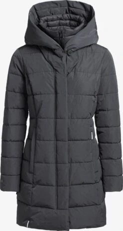 Khujo 25 Khujo Manteaux Courts Manteau D’hiver Floyt Femme Gris Foncé