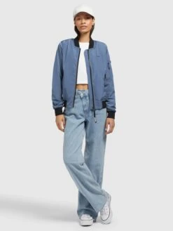 Khujo Vestes De Mi-saison Veste Mi-saison Stence2 Femme Bleu-gris -Khujo 5de29641214c1c9b5bbce0e679cacd2e