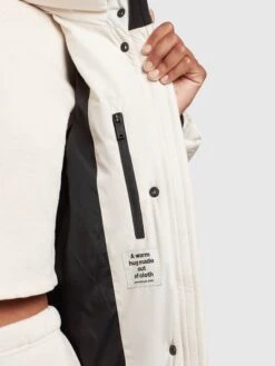 Khujo Manteaux Dhiver Manteau D’hiver Sonje 4 Femme Blanc Cassé -Khujo 5e874f38af11560de11a862864f298c4