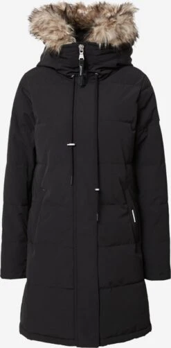 Khujo Manteaux Dhiver Manteau D’hiver Cloren Femme Noir