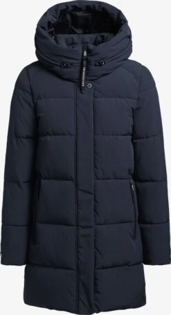 Khujo Manteaux Courts Manteau D’hiver Wente Femme Bleu Foncé