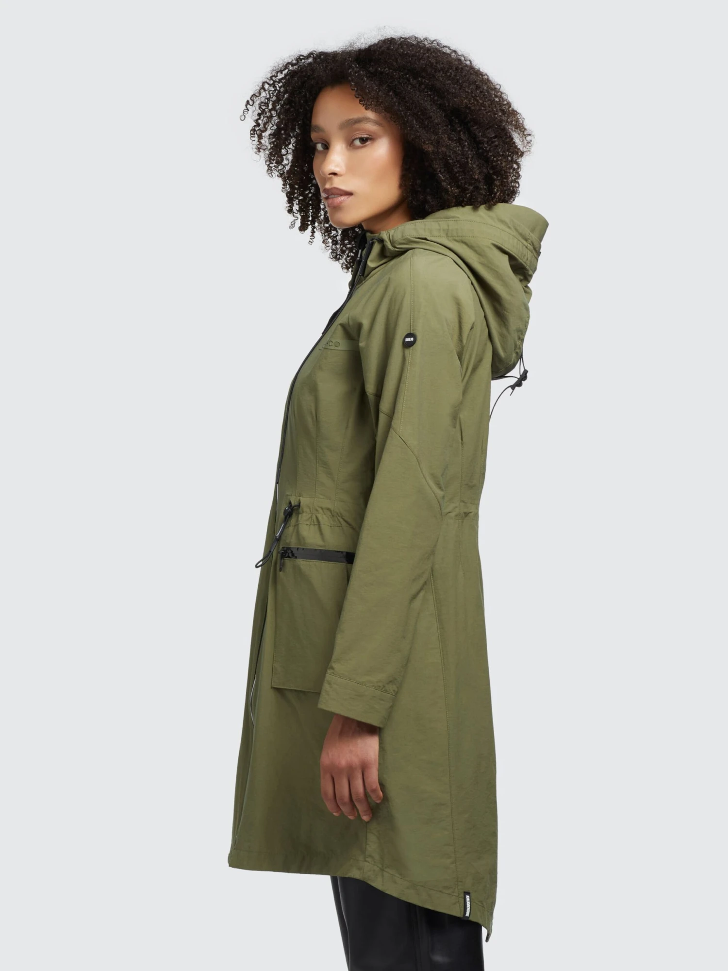 Khujo Parkas Parka Mi-saison Femme Olive 7 Khujo Parkas Parka Mi-saison Femme Olive - Image 5