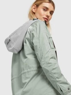 Khujo Vestes De Mi-saison Veste Mi-saison FLAMES Femme Vert Pastel -Khujo 6b10ea9e49db3f9b9701f4685c129269