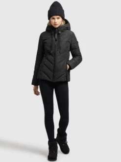 Khujo Vestes De Mi-saison Veste Mi-saison Stern Femme Noir -Khujo 6bd8f0791613a61375126922a4924d94