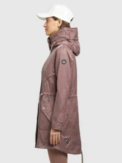 Khujo Parkas Parka Mi-saison ONDA2 Femme Marron -Khujo 6e2570ac841c6ec427477a06402e9429