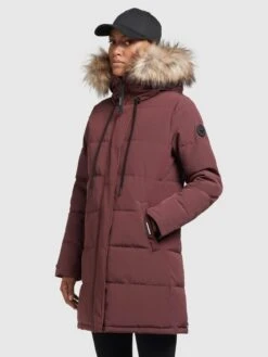 Khujo Manteaux Dhiver Manteau D’hiver Cloren Femme Rouge Foncé -Khujo 6e8df25f2bfeef874ef8d8cdb13515e1