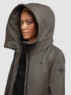 Khujo Manteaux De Mi-saison Manteau Mi-saison LISAD Femme Gris Foncé -Khujo 73b12bdd50836855480dfc6705641d6d