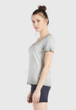 Khujo T-shirts T-shirt Pergola Femme Gris Foncé / Gris Chiné -Khujo 73d7adb178bb701643bc43793ce20b8b